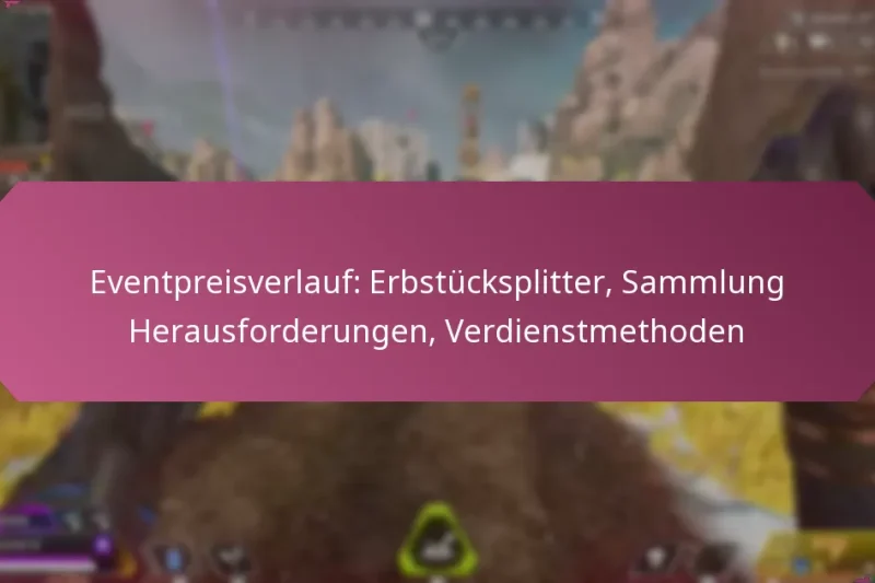 Eventpreisverlauf: Erbstücksplitter, Sammlung Herausforderungen, Verdienstmethoden