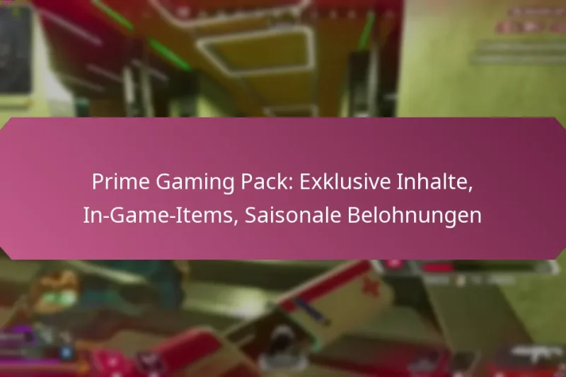 Prime Gaming Pack: Exklusive Inhalte, In-Game-Items, Saisonale Belohnungen