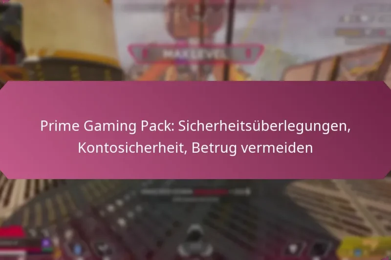 Prime Gaming Pack: Sicherheitsüberlegungen, Kontosicherheit, Betrug vermeiden