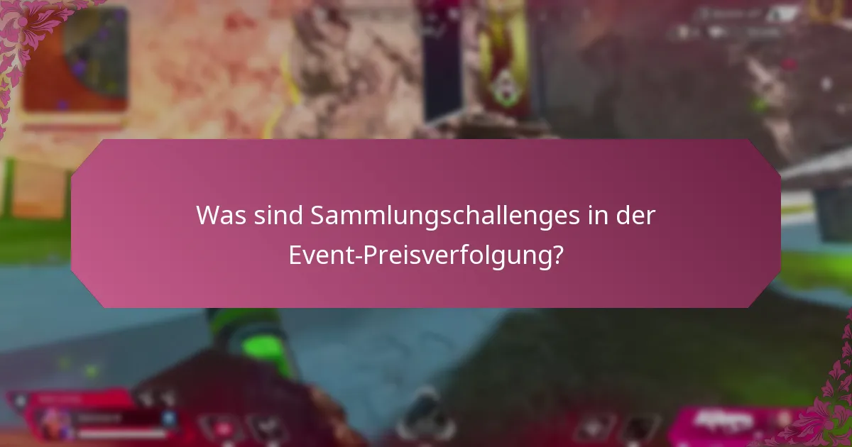 Was sind Sammlungschallenges in der Event-Preisverfolgung?