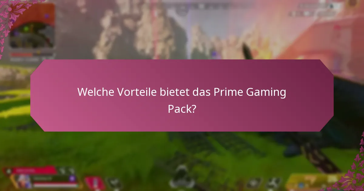 Welche In-Game-Verbesserungen sind im Prime Gaming Pack enthalten?