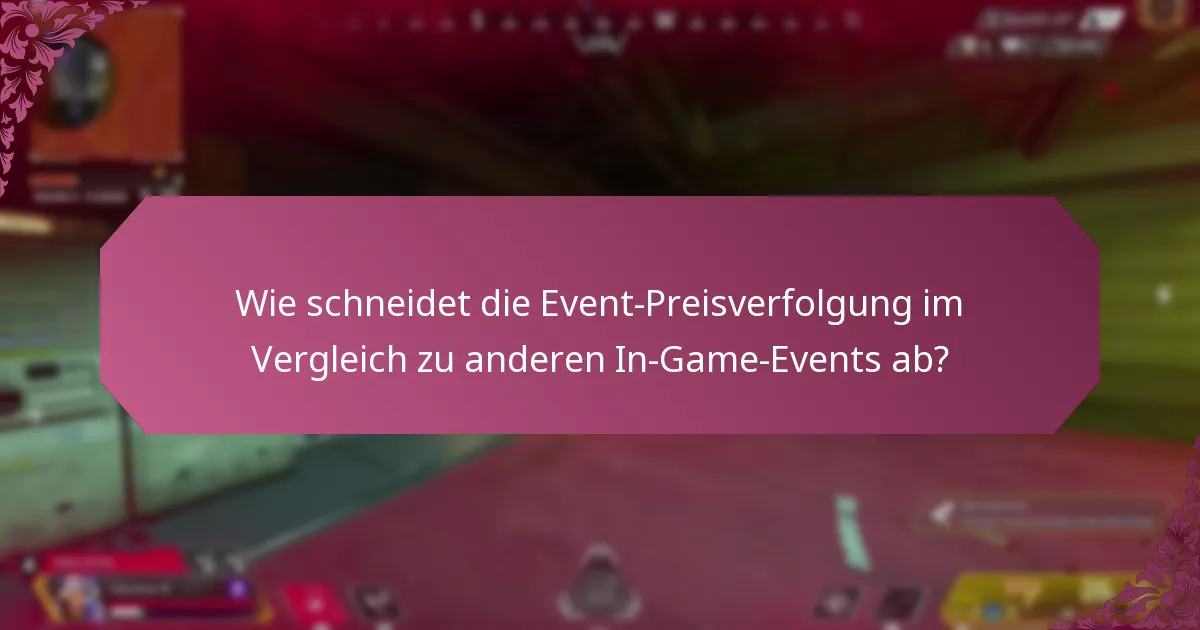 Wie schneidet die Event-Preisverfolgung im Vergleich zu anderen In-Game-Events ab?